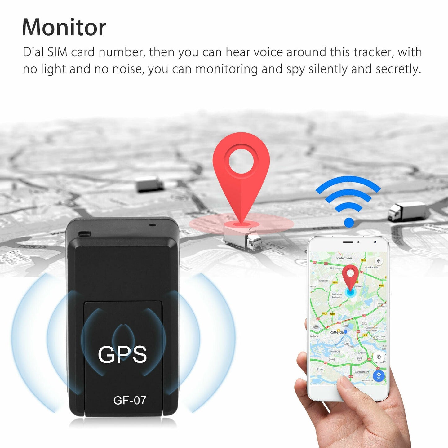 Micro Traceur GSM et enregistreur avec détection de voix Mahalkom
