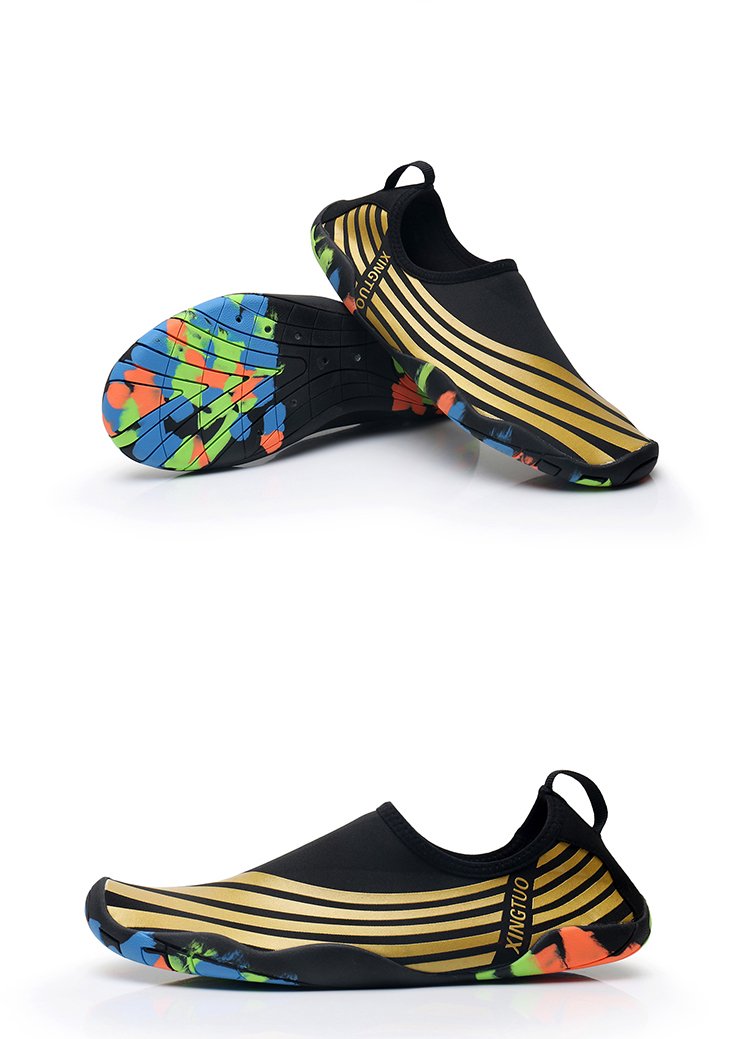 Chaussures plage pour femmes et homme - ibiza-doré Mahalkom