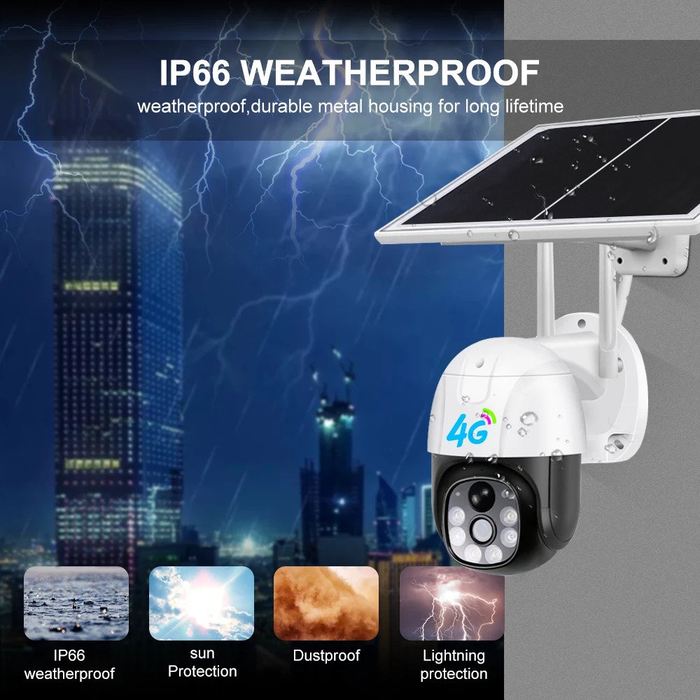 5 Megapixel 4G كاميرا مراقبة  بالطاقة الشمسية