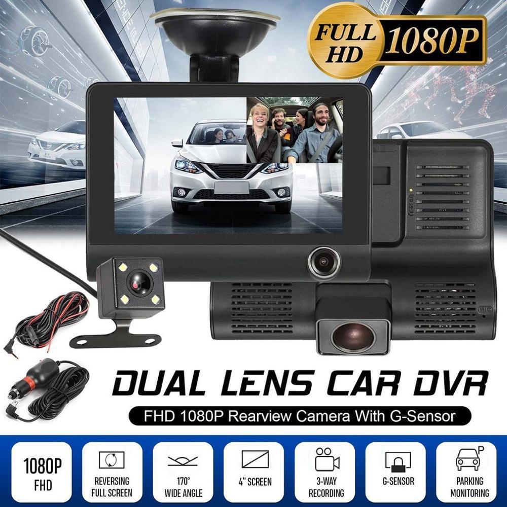 Caméra Voiture DVR 3 Caméra Objectifs Caméscope 4.0 Pouces HD1080 P - MallShop.ma