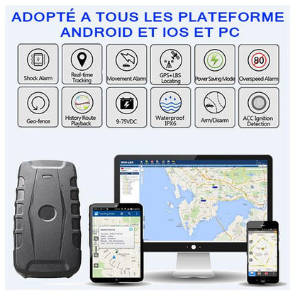 TRACEUR GPS MAGNÉTIQUE HAUT DE GAMME LK209B 10000 MAH